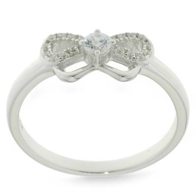 Sterling Silver Cubic Zirconia Butterfly Ring