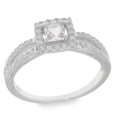 Sterling Silver Cubic Zirconia Ring