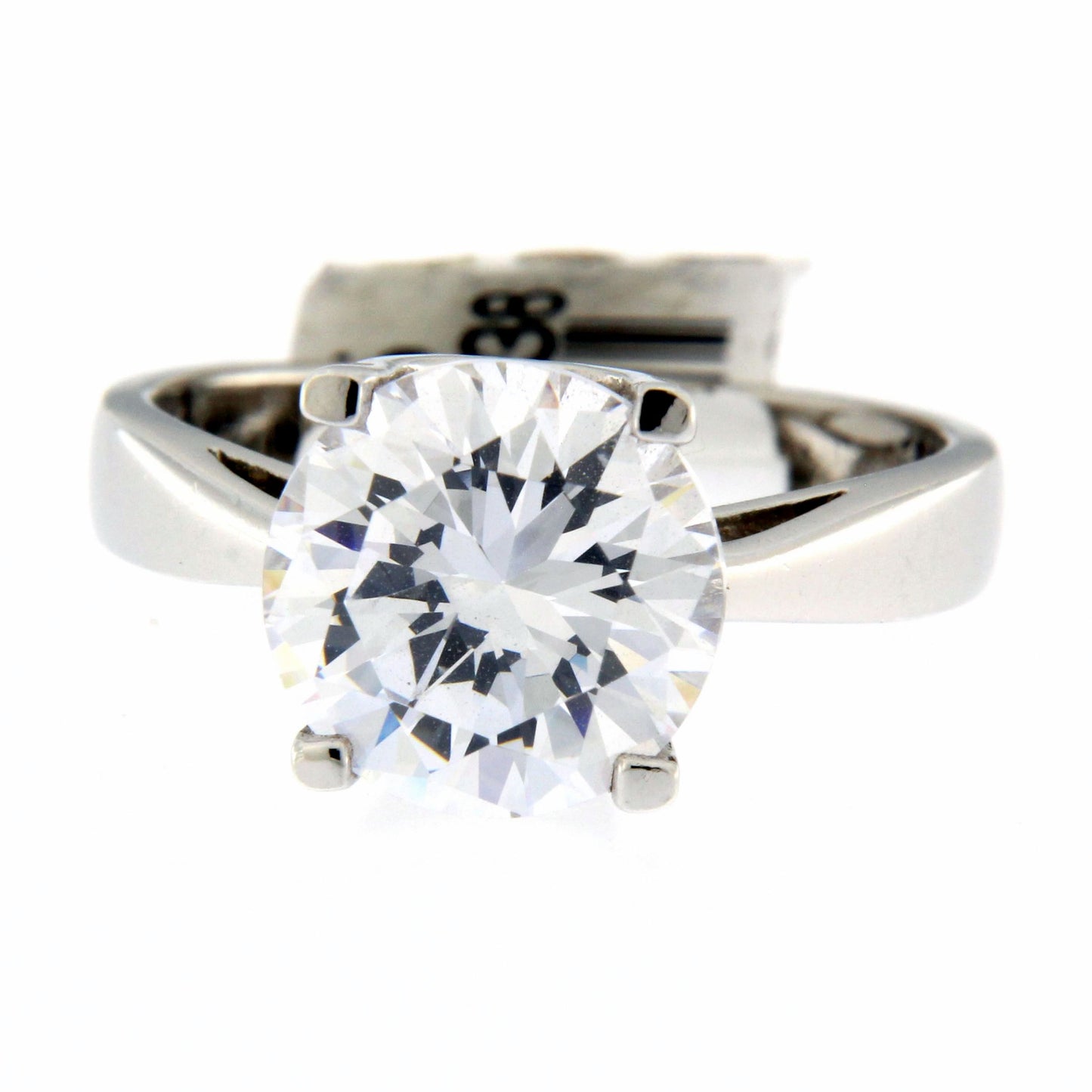 Sterling Silver Cubic Zirconia Solitaire Dress Ring