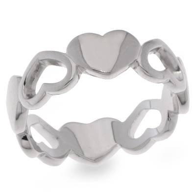 Sterling Silver Open Heart Ring