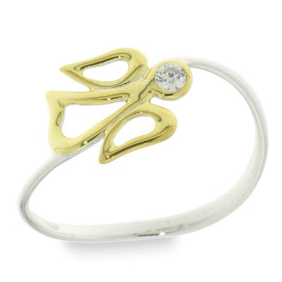 Sterling Silver Yellow Angel Ring