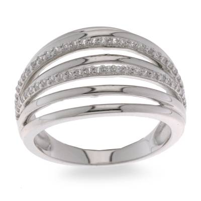 Sterling Silver Cubic Zirconia Ring