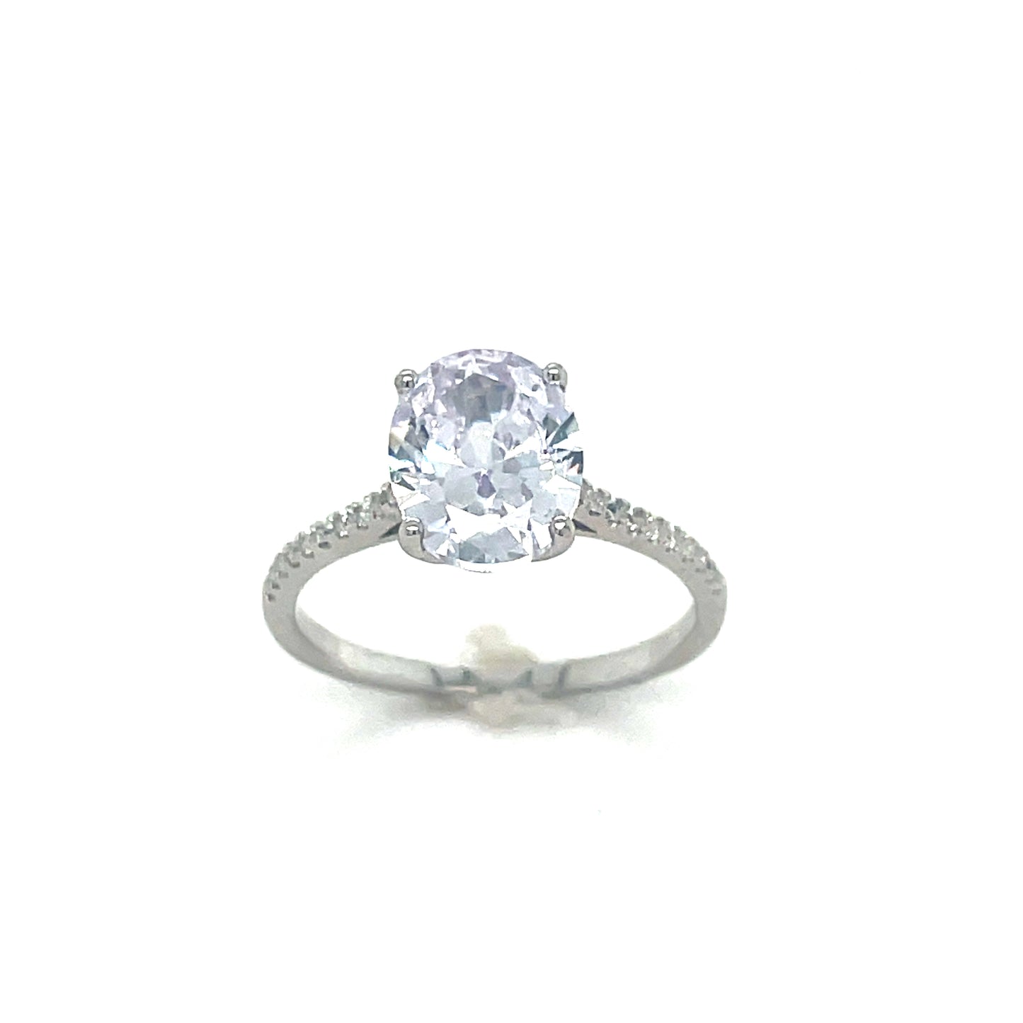 Sterling Silver Cubic Zirconia Solitaire Ring