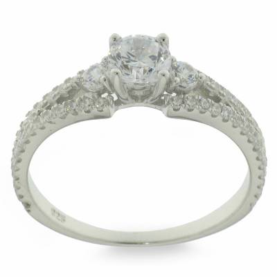 Sil Ring Cz Sol Cz Sh