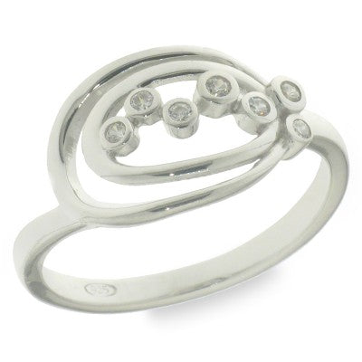 Sil Ring Ov Opn Cz R/O