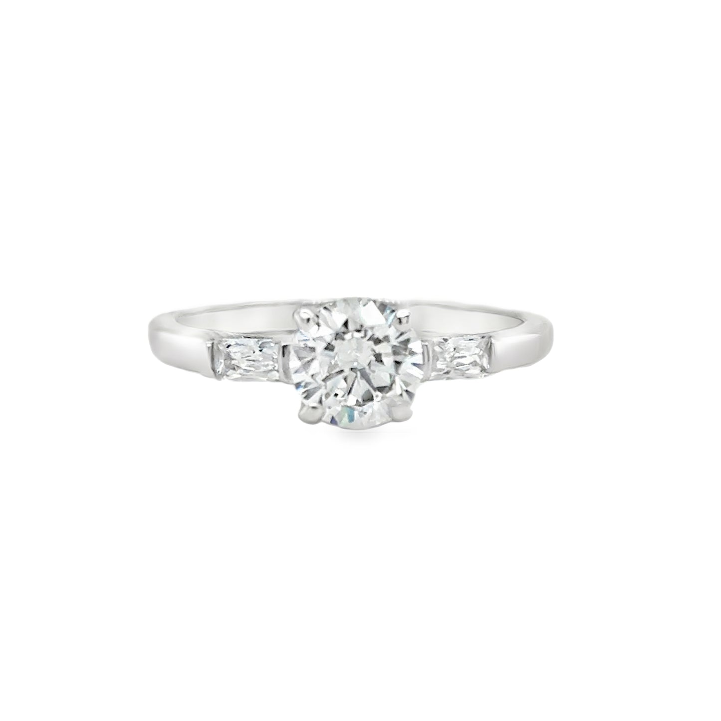 Sterling Silver Cubic Zirconia Solitaire Dress Ring