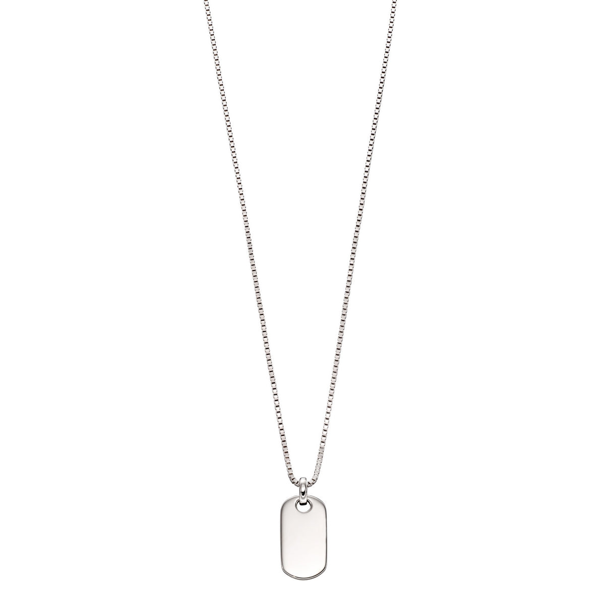 Sterling Silver Childs Dog Tag 'Oli' Pendant