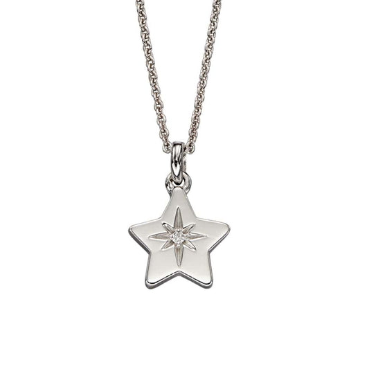 Sterling Silver Childs Flat Star 'Lyra' Pendant