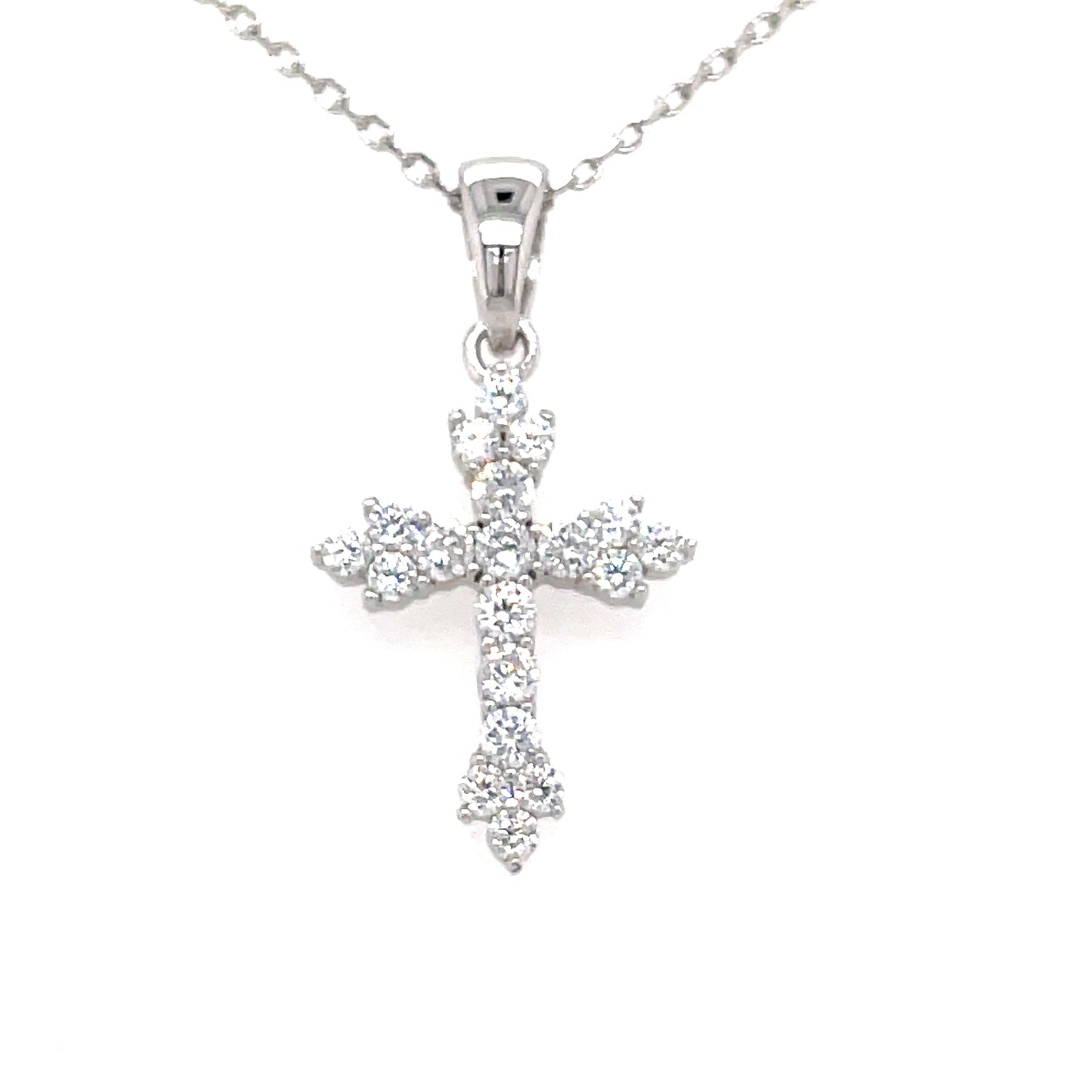 Sterling Silver Cubic Zirconia Cross