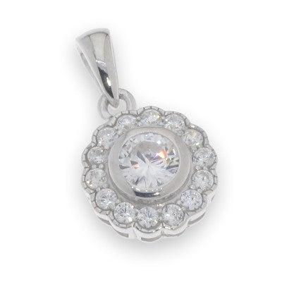 Sterling Silver Cubic Zirconia Pendant