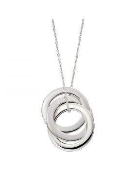 Sterling Silver Triple Interlinked Circles Pendant