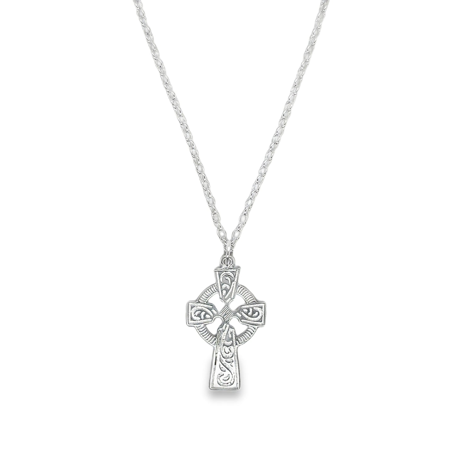 Sterling Silver Celtic Cross And Chain