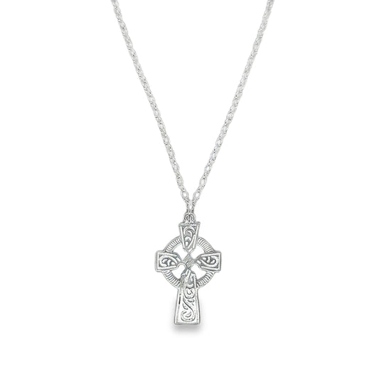 Sterling Silver Celtic Cross And Chain
