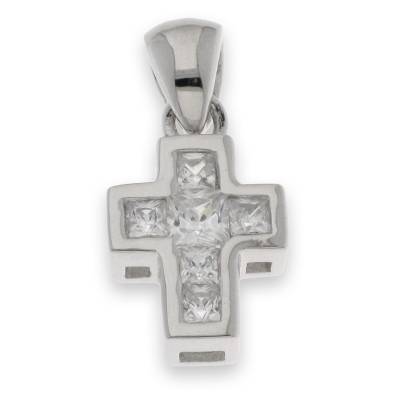 Sterling Silver Cubic Zirconia Cross