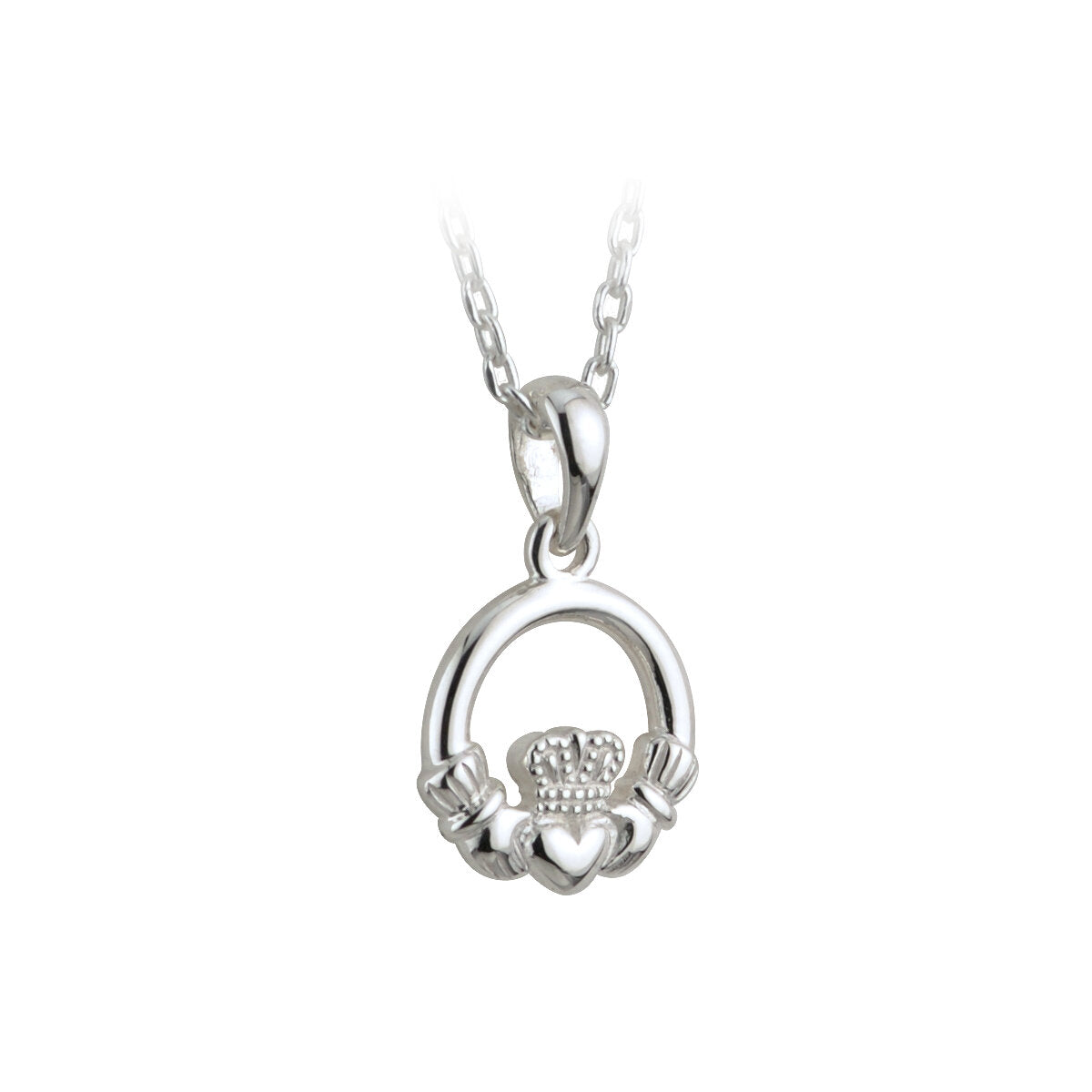 Sterling Silver Open Claddagh Kids Pendant