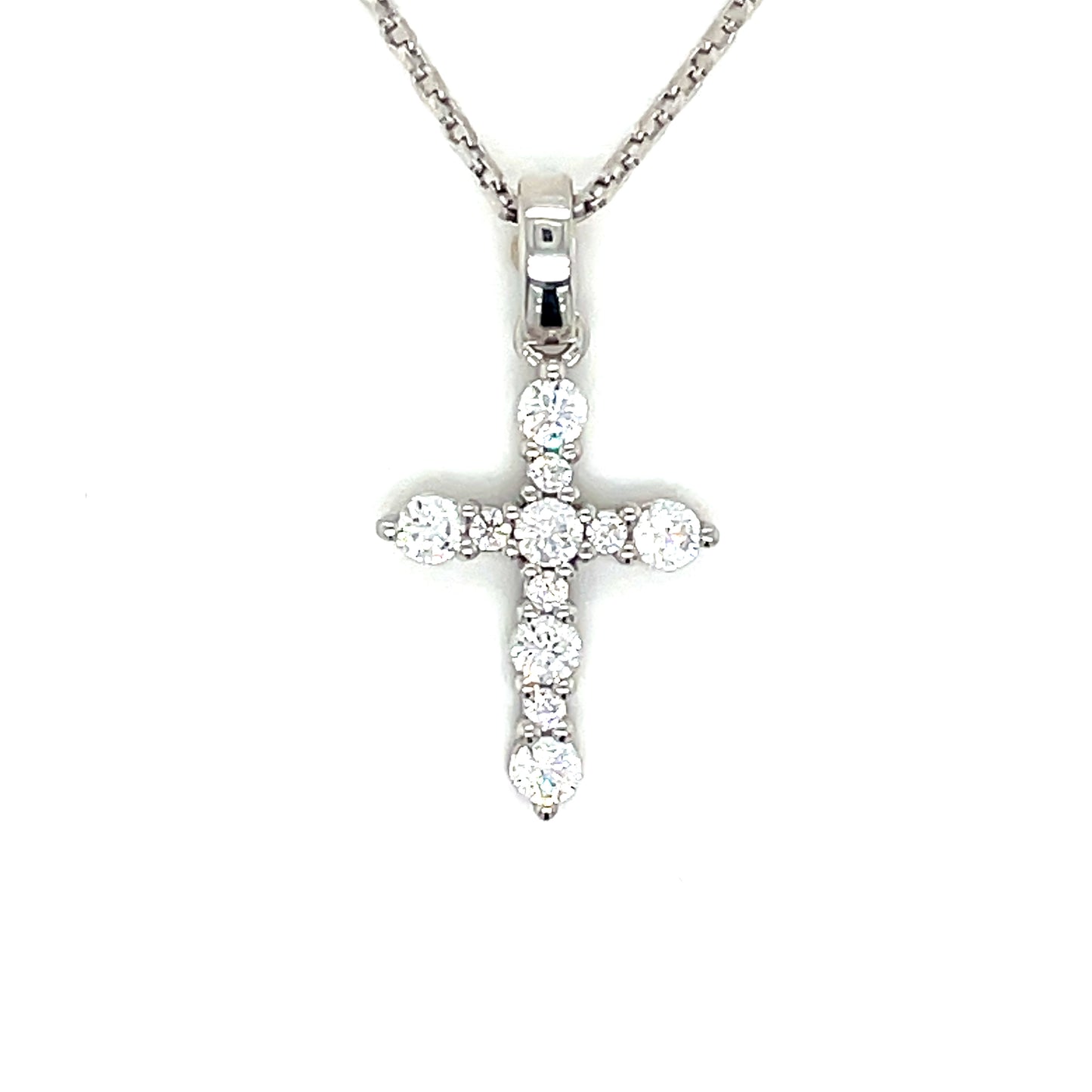 Sterling Silver Cubic Zirconia Cross Pendant