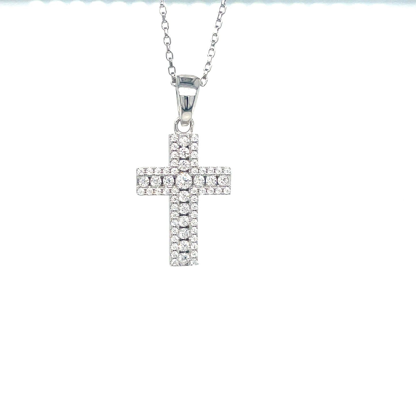 Sterling Silver Cubic Zirconia Cross