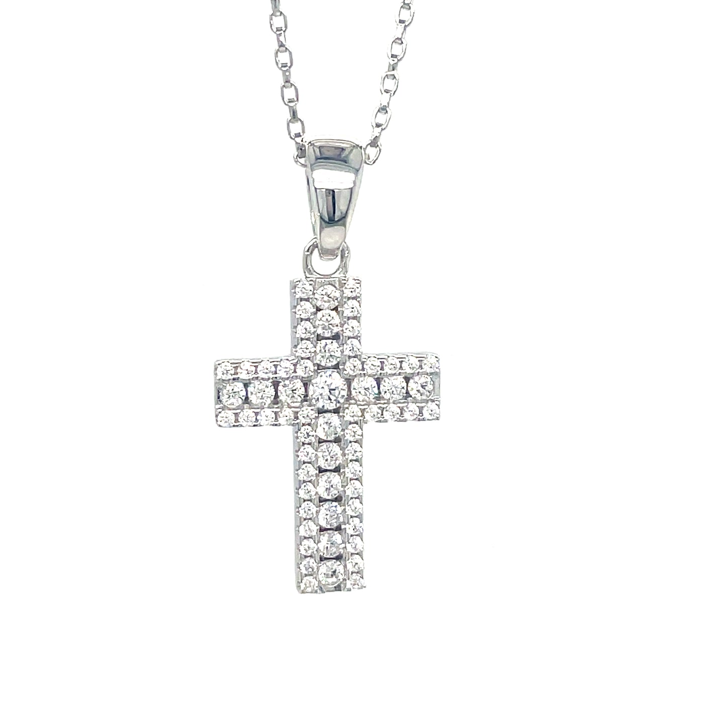Sterling Silver Cubic Zirconia Cross