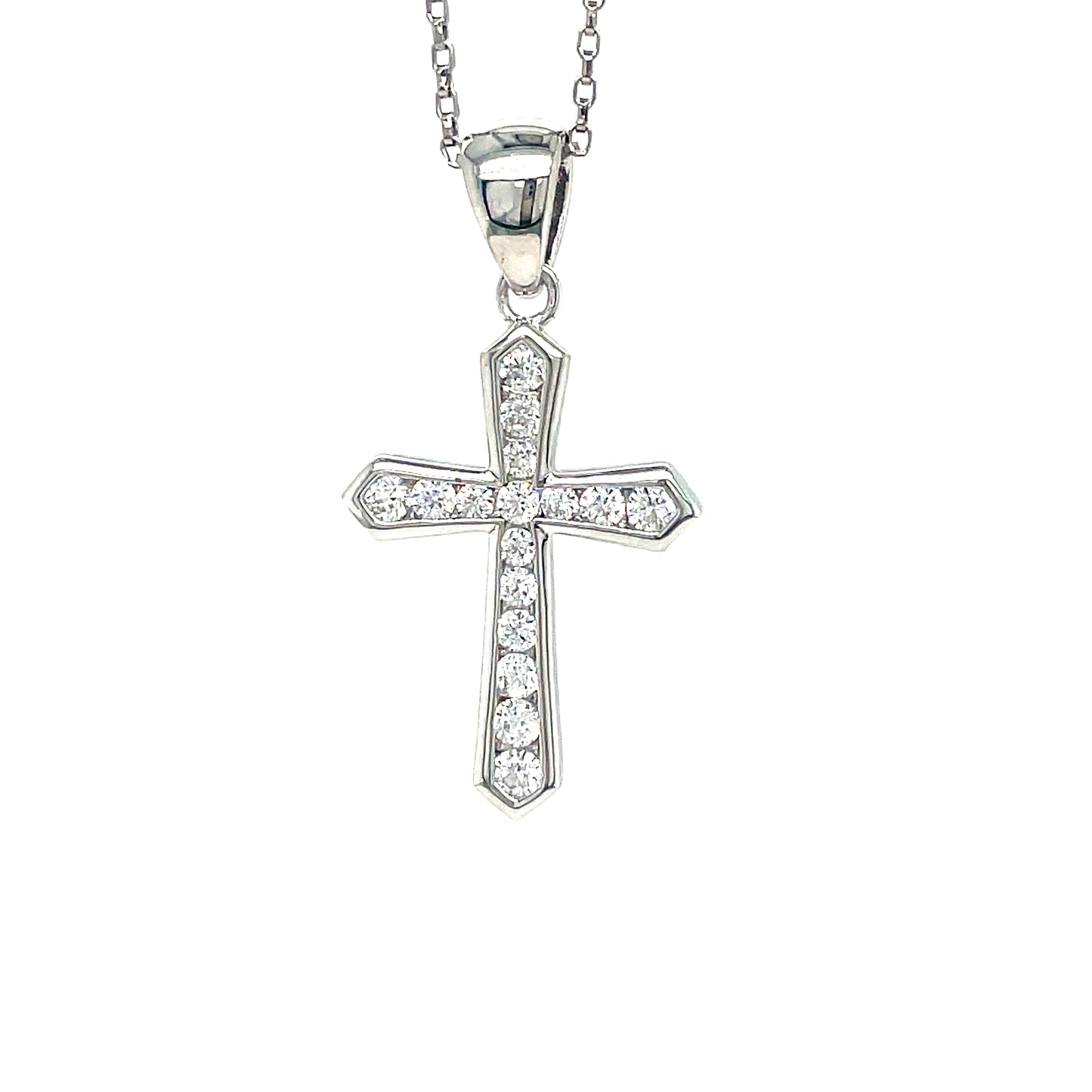 Sterling Silver Cubic Zirconia Cross