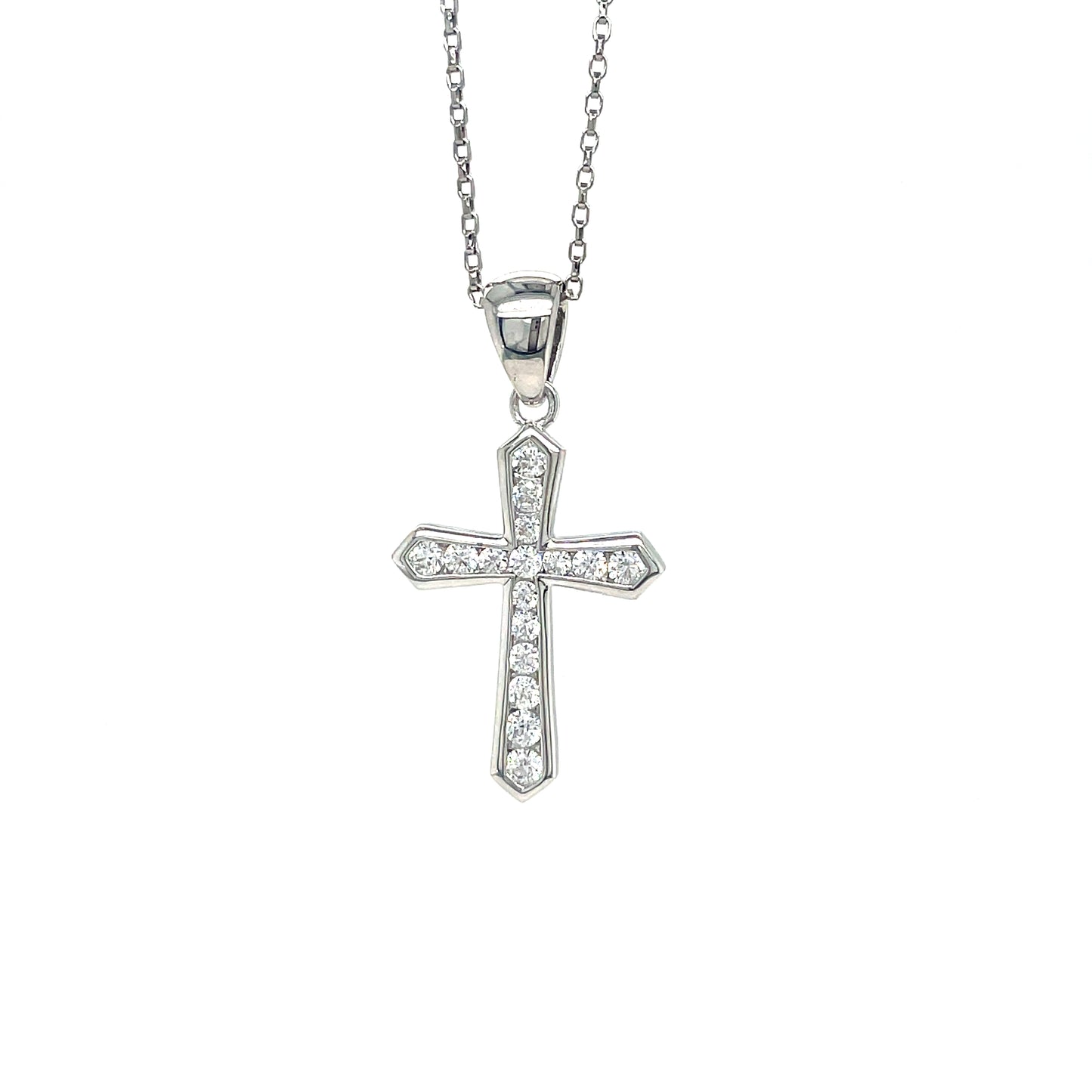 Sterling Silver Cubic Zirconia Cross