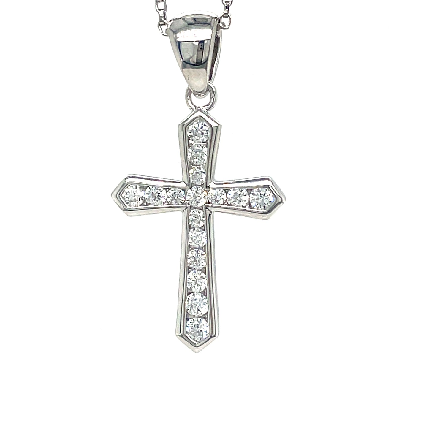 Sterling Silver Cubic Zirconia Cross