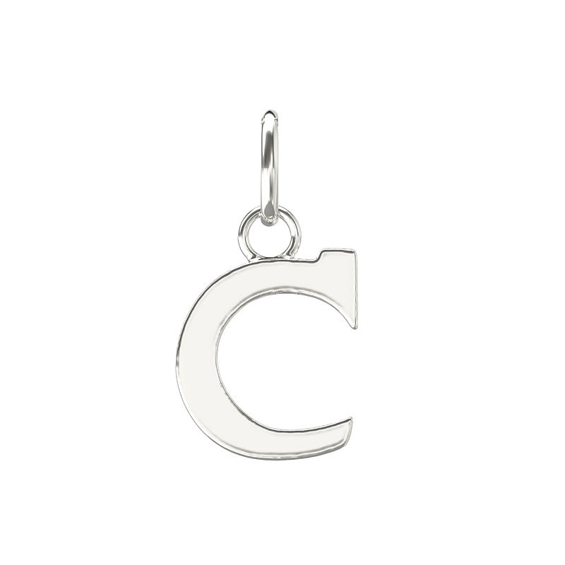 Sterling Silver Initial C Pendant
