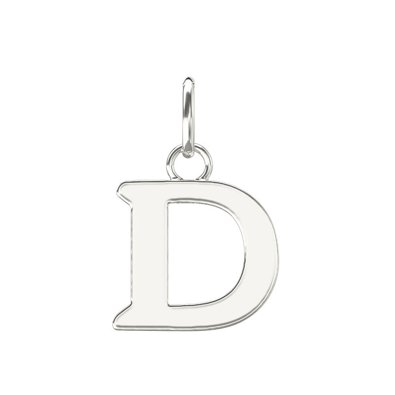 Sterling Silver Initial D Pendant