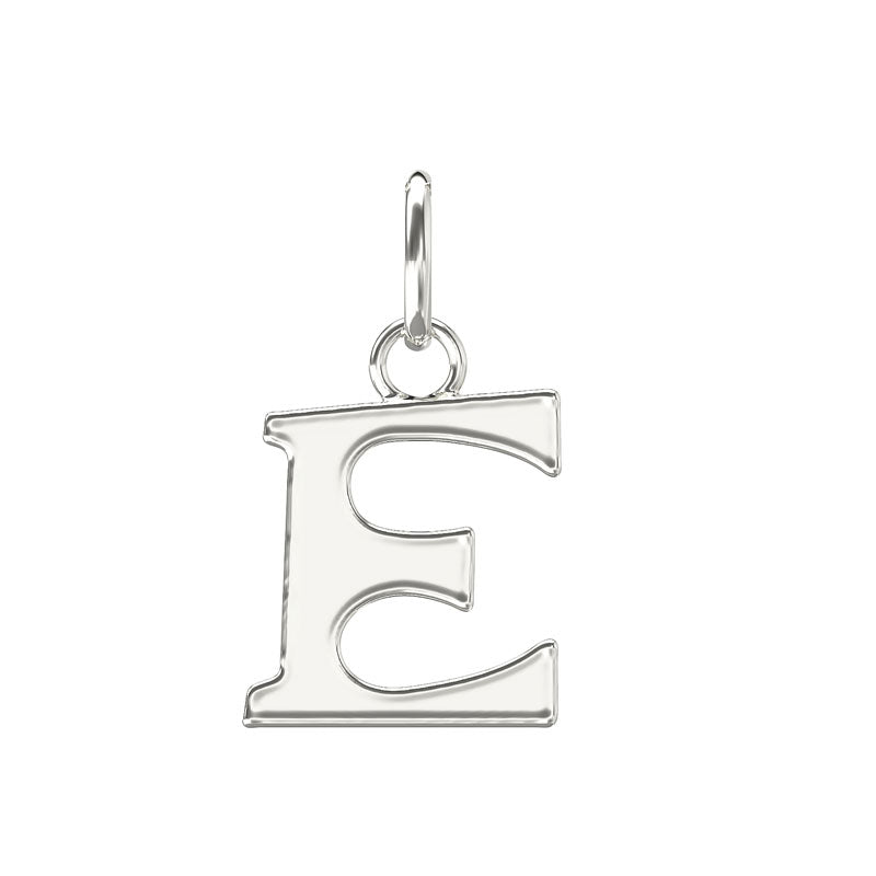 Sterling Silver Initial E Pendant