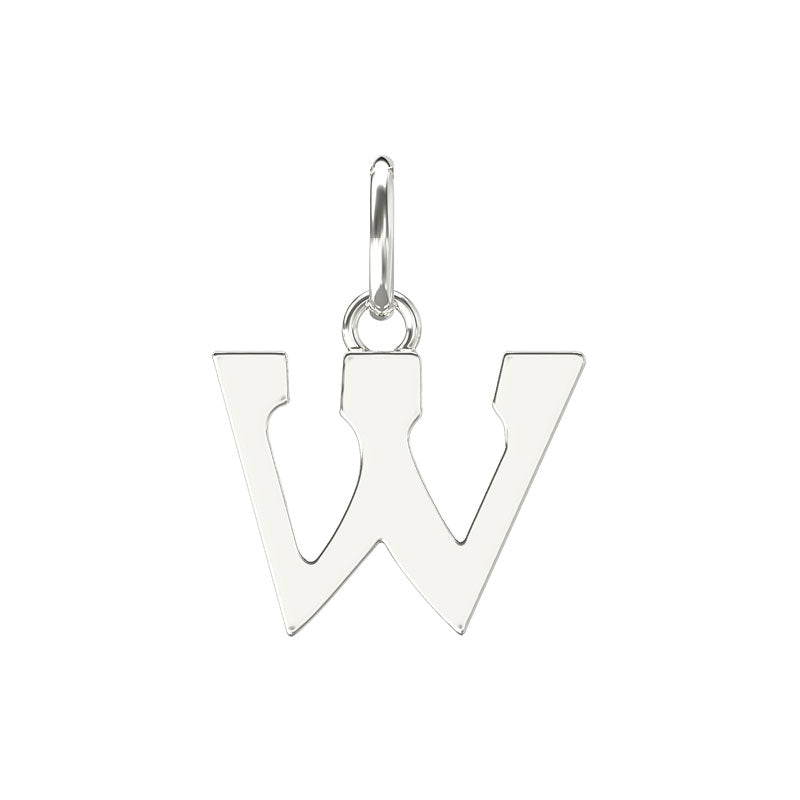Sterling Silver Initial W Pendant