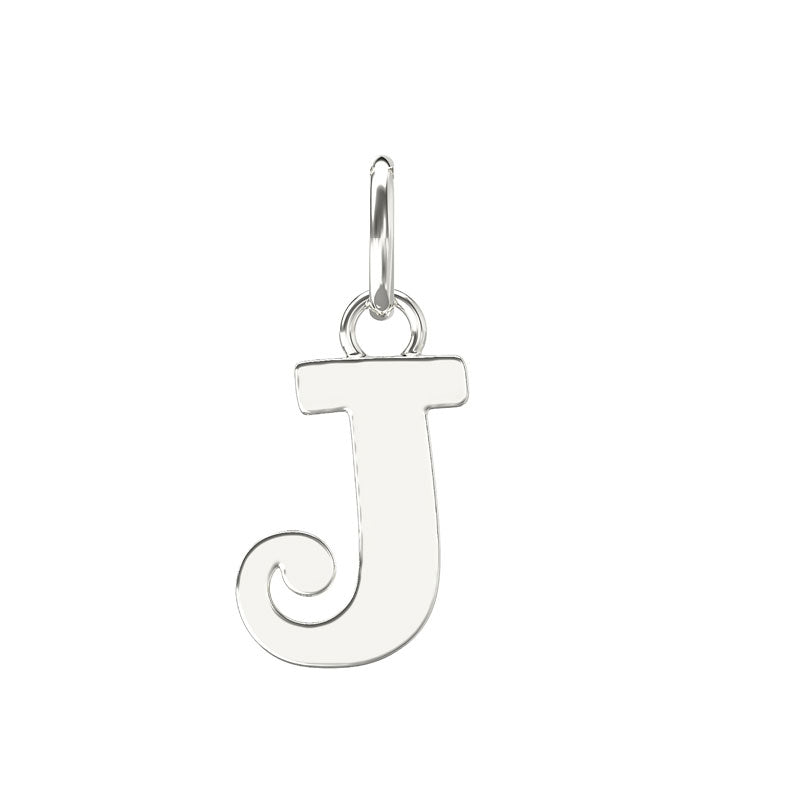 Sterling Silver Initial J Pendant
