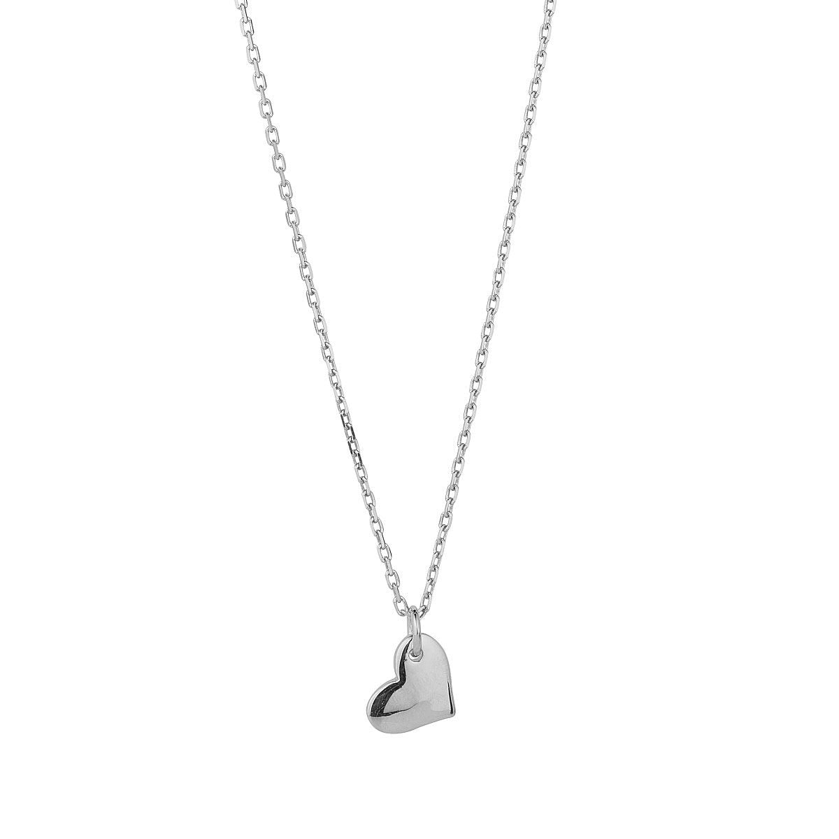 Sterling Silver Plain Heart Pendant