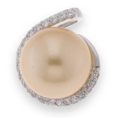 Sil P/Dnt Gld Prl Cz Wrap SYN