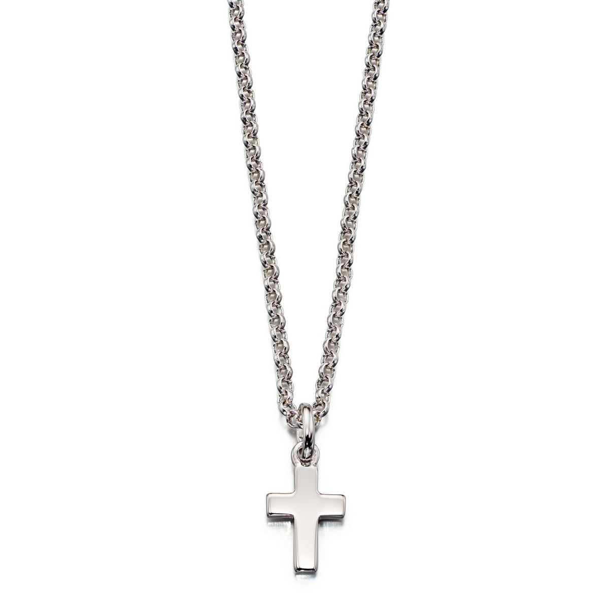 Sterling Silver Kids Plain Cross 'Kaia' Pendant