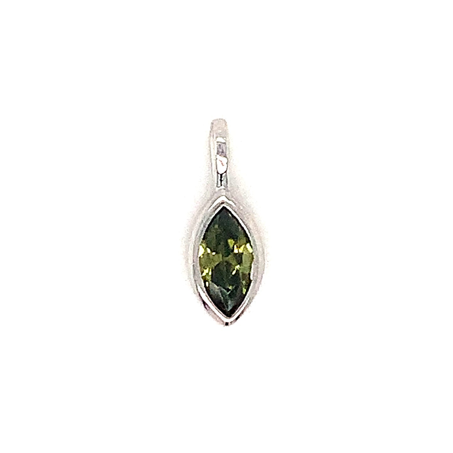 Sterling Silver August Cz Peridot Birthstone Charm