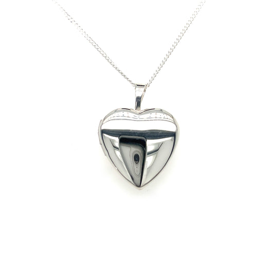 Sterling Silver Plain Heart Locket
