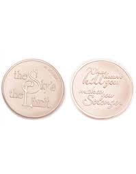 Mi Moneda Large Skys The Limit Rose Plated Disc