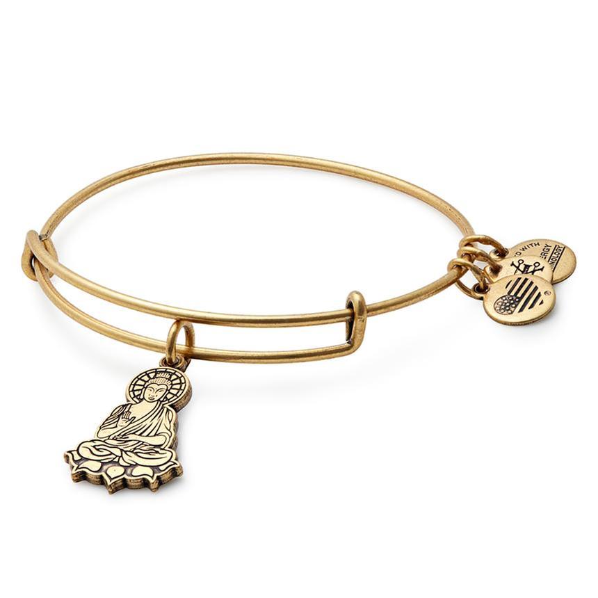 Alex And Ani Buddha Bangle In Gold