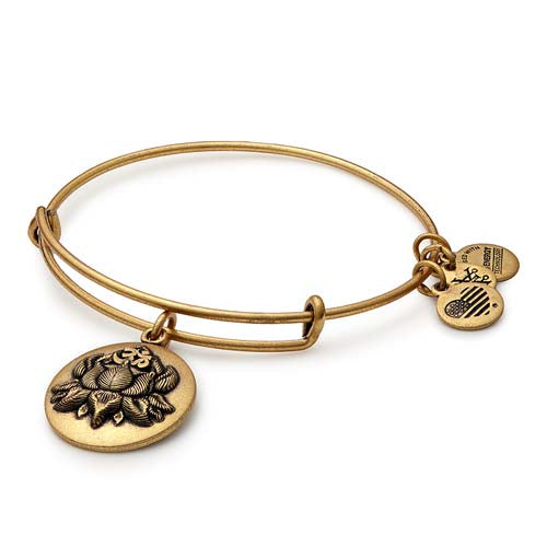 Alex And Ani Lotus Peace Bangle In Gold