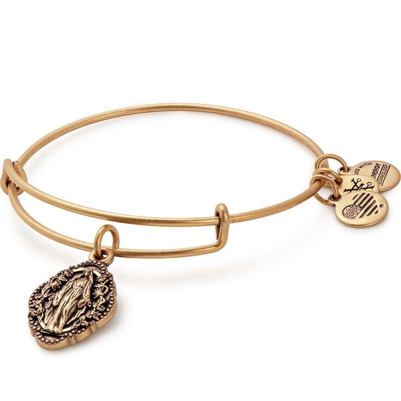 Mother Mary Alex And Ani Bangle In Gold