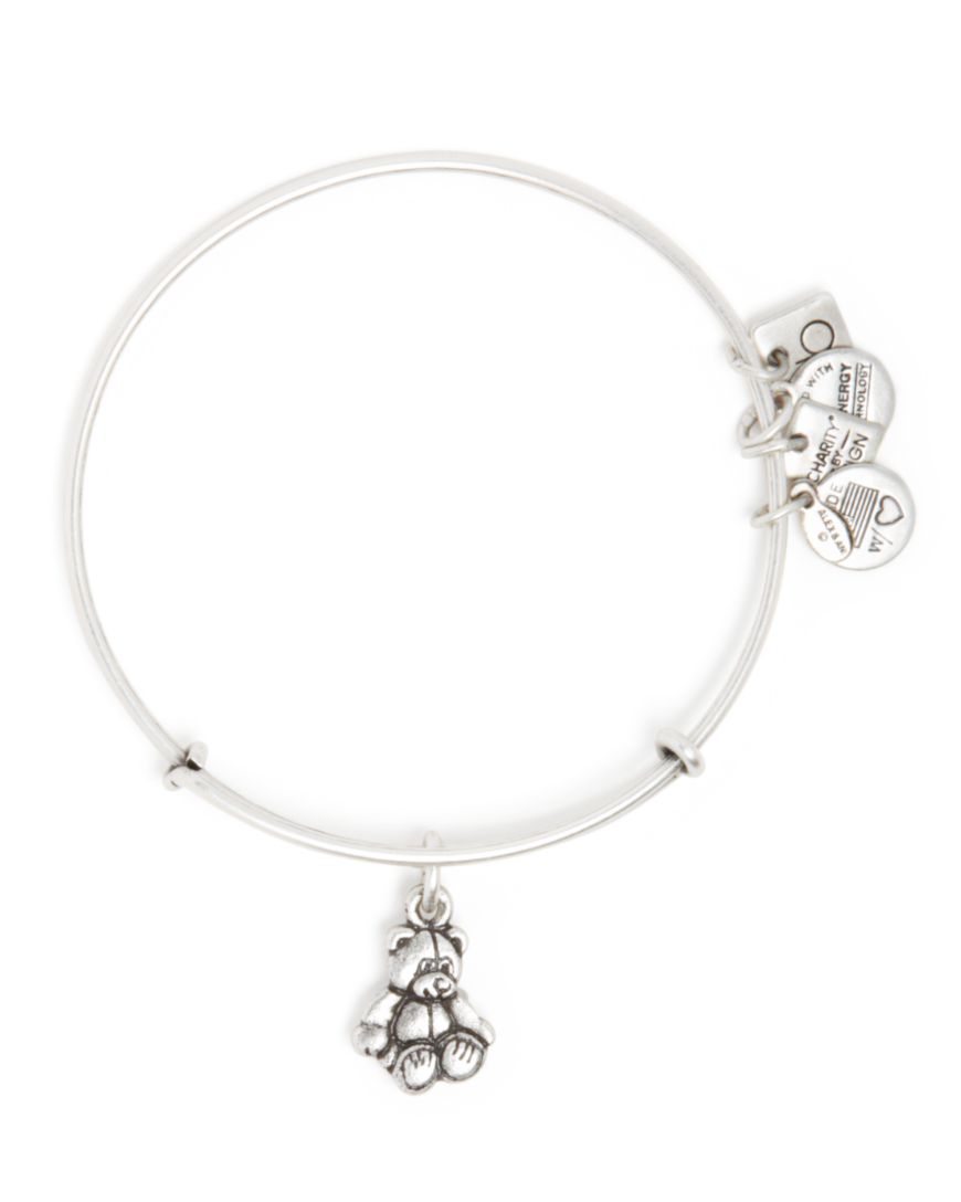 Alex And Ani Charity Bear In Silver