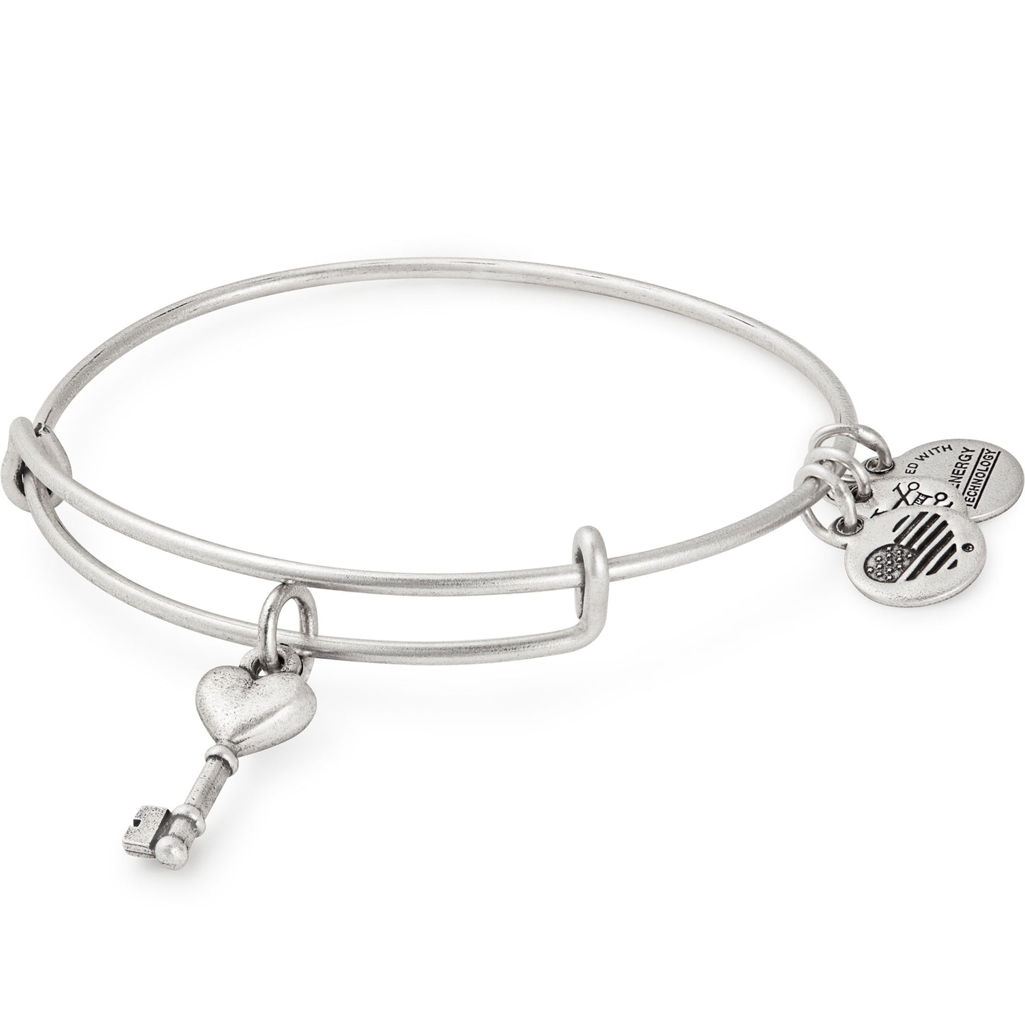 Alex & Ani Key To Love Bangle In Silver