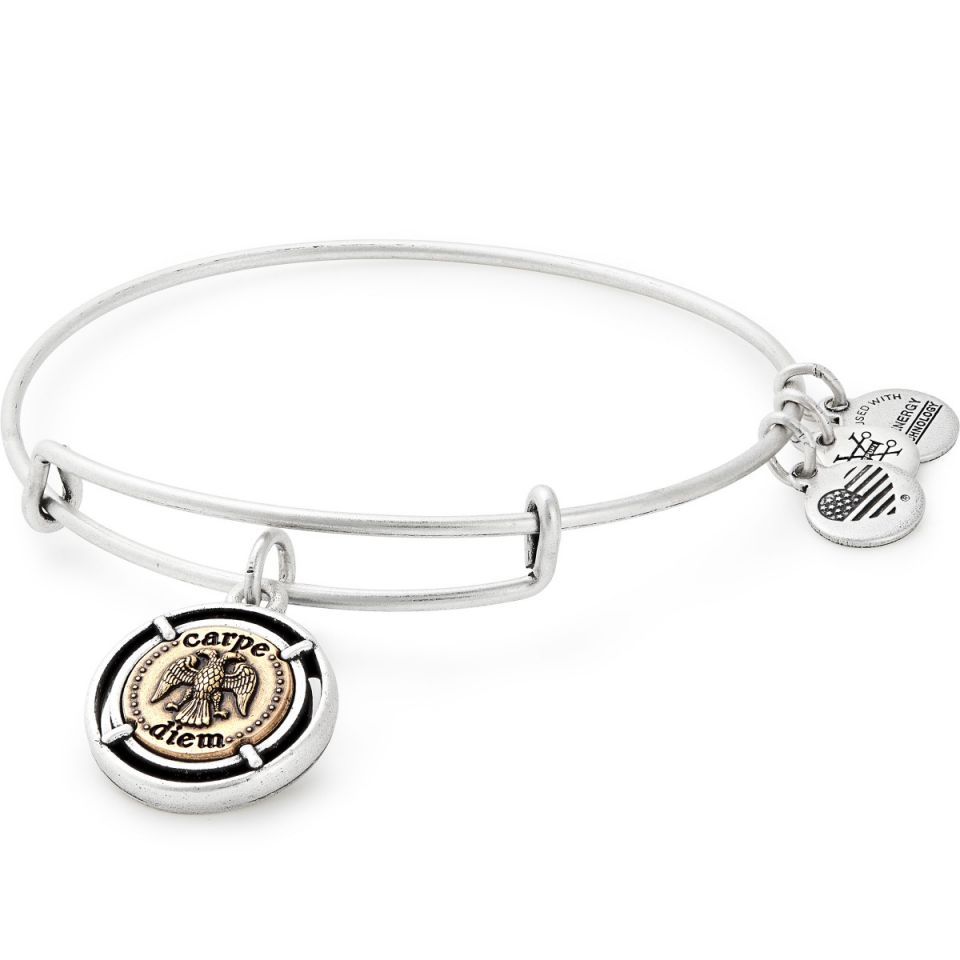 Alex And Ani Carpe Diem Two Tone Bangle