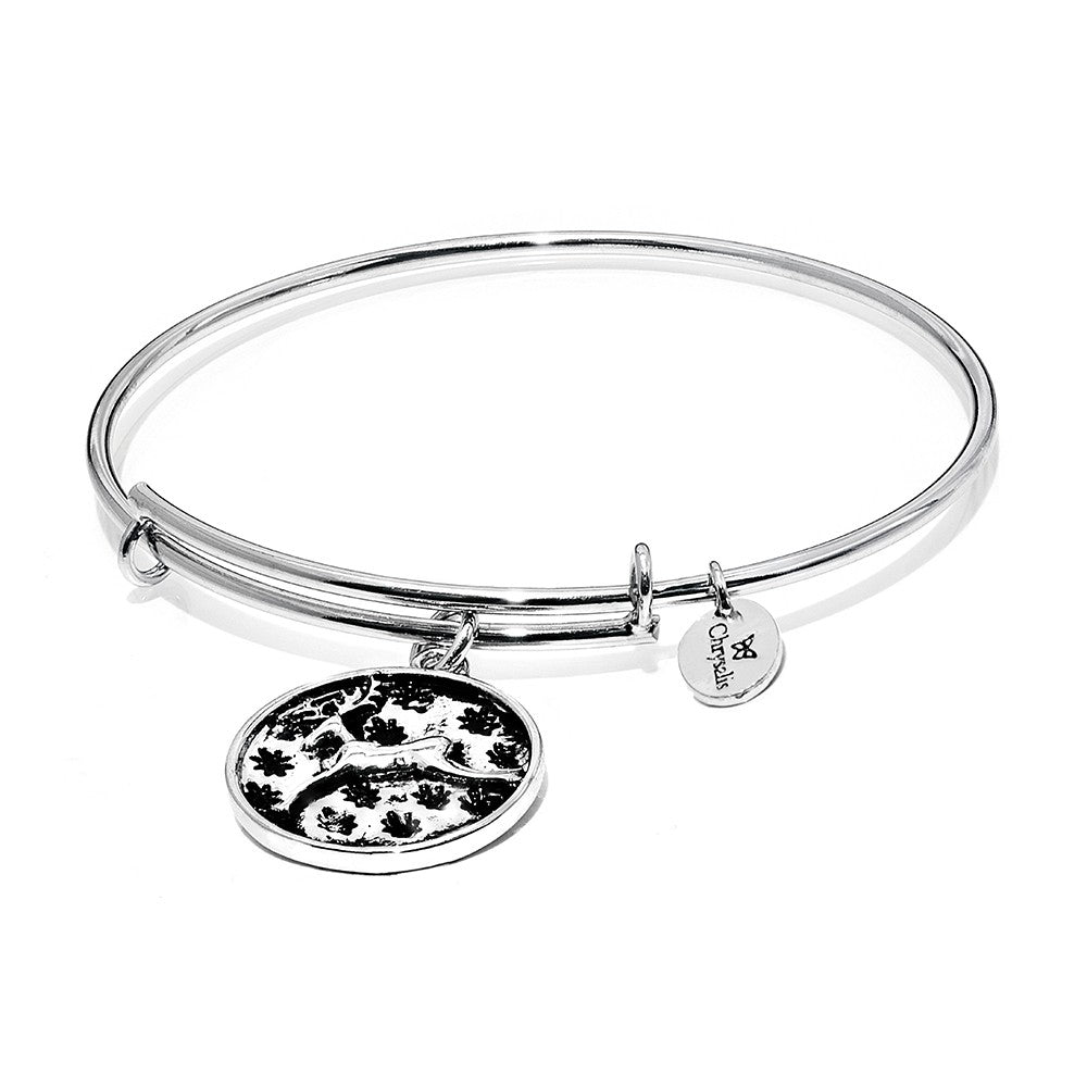 Chrysalis Wonderland Reindeer Bangle In Silver