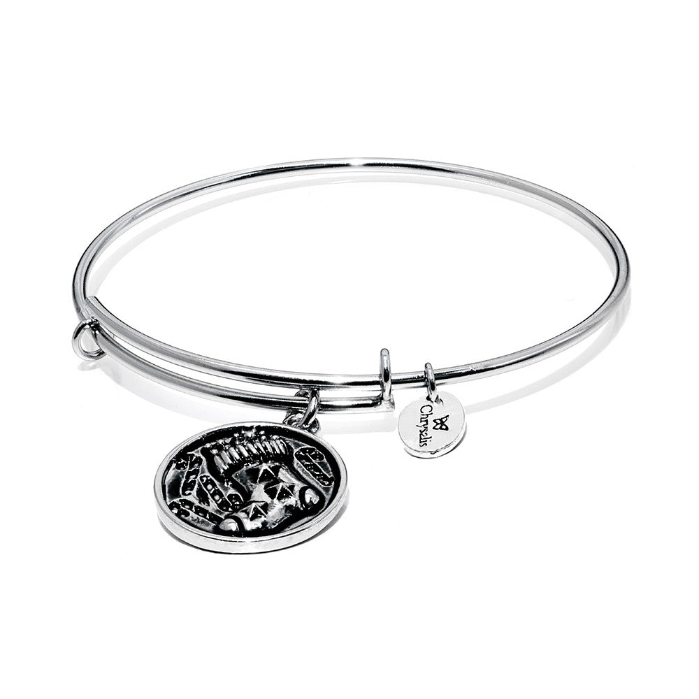 Chrysalis Wonderland Stocking Bangle In Silver