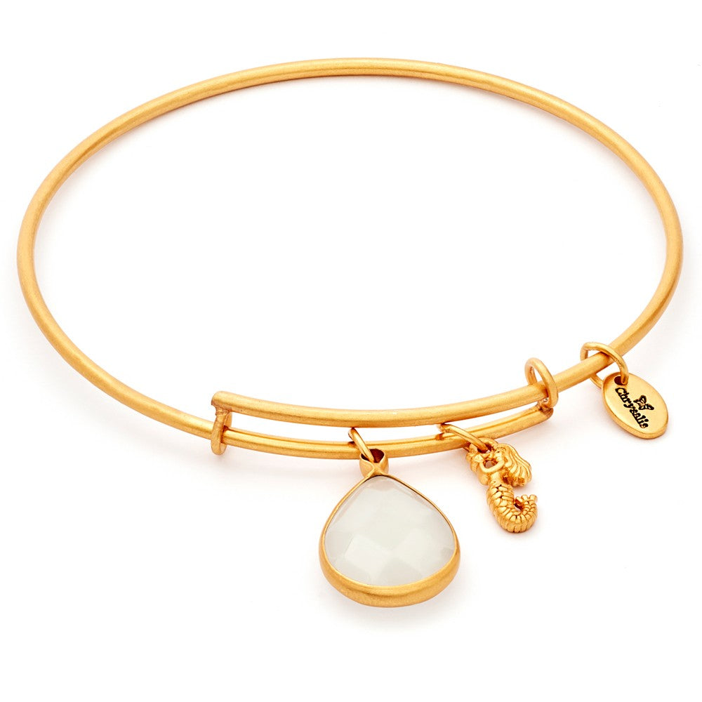 Diamond Crystal April Chrysalis Bangle In Gold