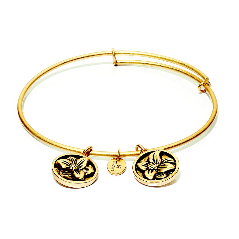 March Daffodil Chrysalis Bangle In Yellow