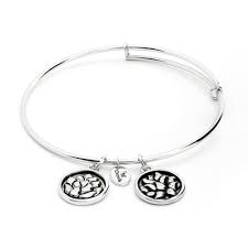 July Water Lily Chrysalis Bangle In Silver