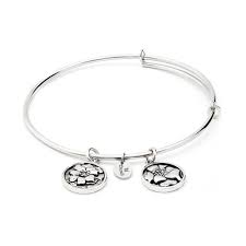 October Marigold Chrysalis Bangle In Silver