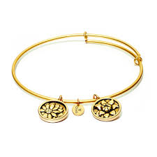 November Chryanthemum Chrysalis Bangle In Gold