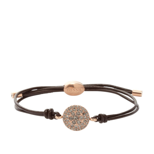 Fossil Cord Bracelet Vintage Glitz In Rose